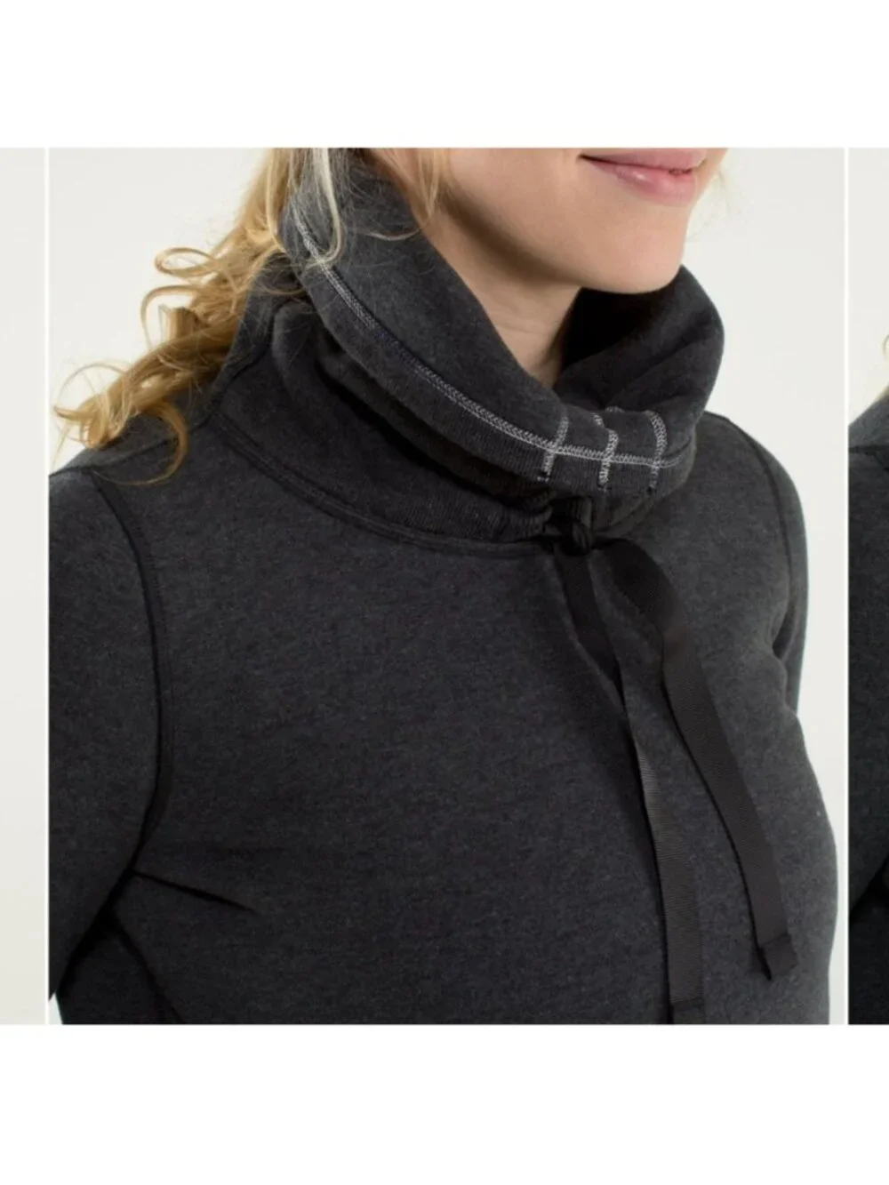 Lululemon Avenue Pullover Heathered Black / Black